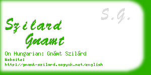 szilard gnamt business card